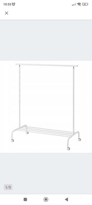 Wieszak na kółkach