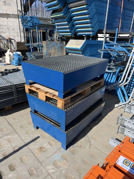 Wanna wychwytowa stalowa / kuweta ociekowa na oleje z kratą – solidna