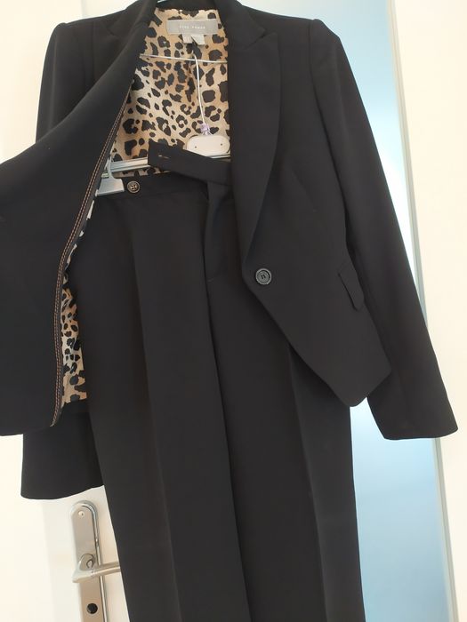 Garnitur damski czarny Zara, spodnie,marynarka