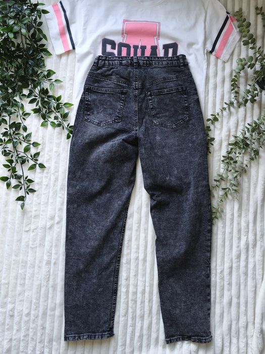 Jeans czarne 164 boyfriend nowe