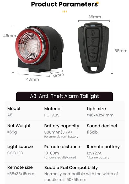 3в1 ANTUSI A8 Pro сигналізація/габарит/сигнал з пультом CICADA