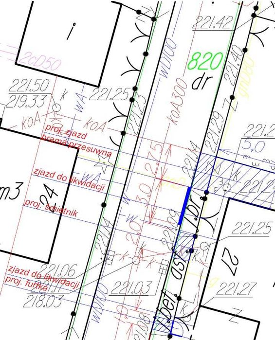 Projekty zjazdów, parkingów,  projekty organizacji ruchu, nadzór