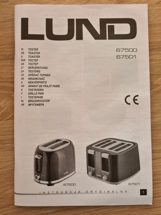 Toster Lund jak nowy