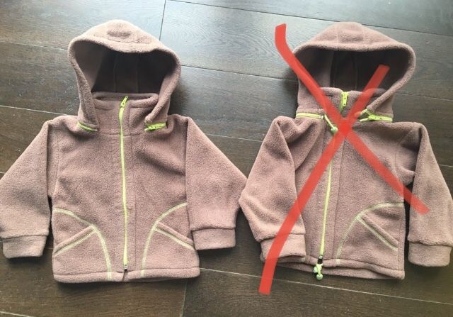 Cieply, gruby polar misio z odpinanym kapturem i stojka 92