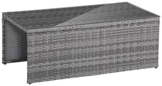 Zestaw mebli ogrodowych LYON sofa+2 fotele+2 pufy+ stolik+ poduchy