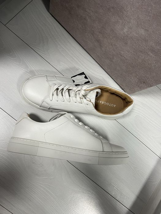 Кеди білі кросівки шкіряні чоловічі autograph