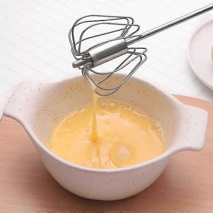 TRZEPACZKA UBIJACZKA Obrotowa Ręczna do Ubijania Jajek Piany STALOWA