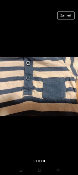 Rampers kopertowy body pizama 62