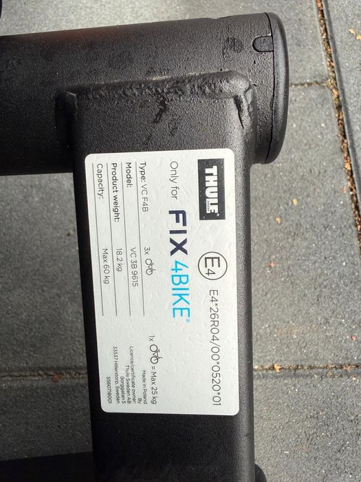 Thule bagażnik na rowery na hak fix4bike do Volvo/ Mercedes