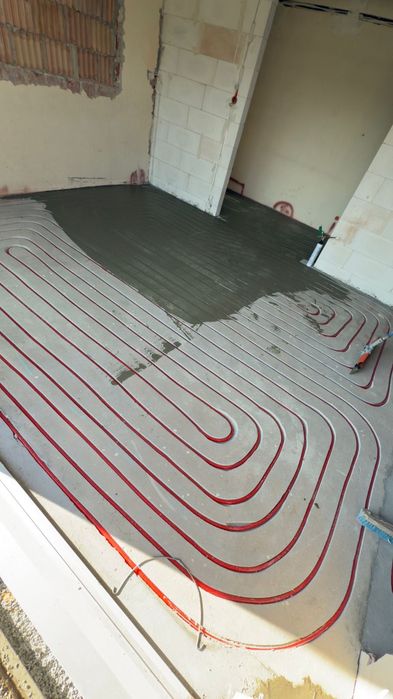 Frezowanie pod ogrzewanie, ogrzewanie podłogowe, hydraulika