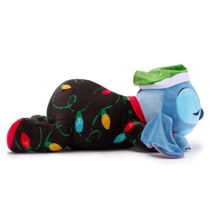 Peluche Disney Stitch deitado com gorro de Natal (novo)