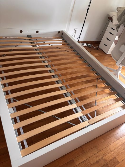 Cama casal MALM + colchão VALEVAG IKEA