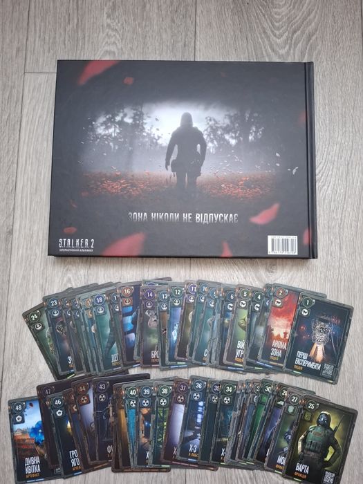 Колекційні картки S.T.A.L.K.E.R. 2, повна колекція 48 шт + альманах