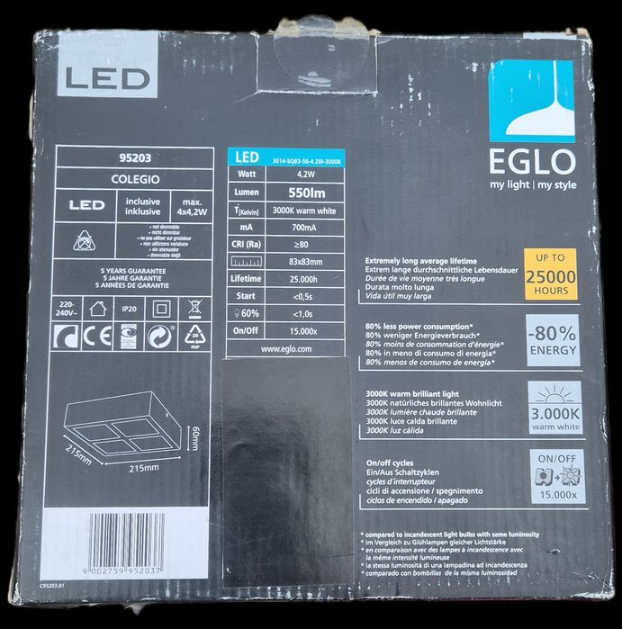 Лед лампа-світильник Eglo 95203