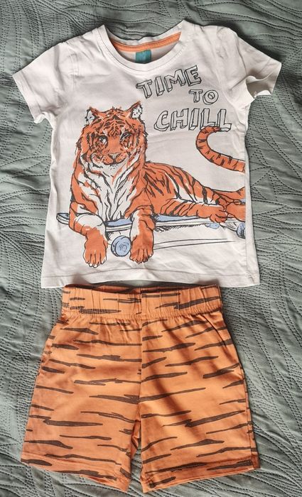 Zestaw t-shirt i spodenki Tygrys 92-98cm