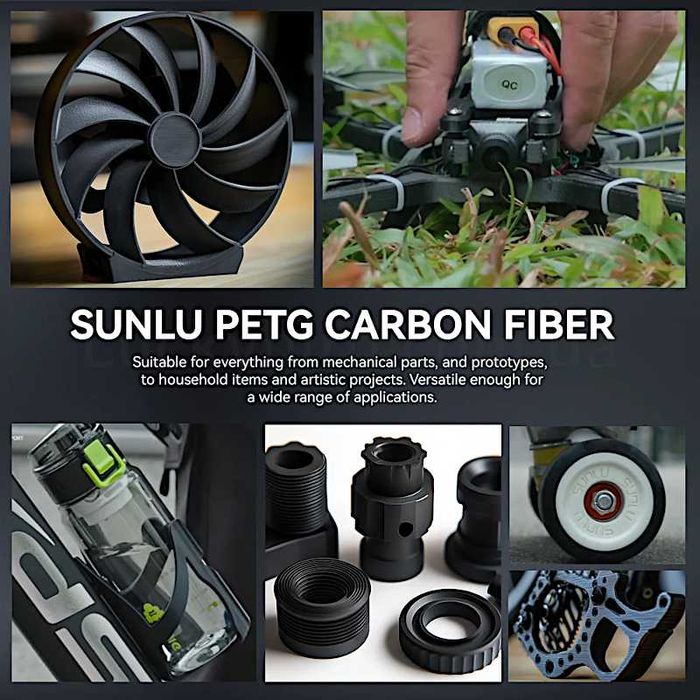 Sunlu PETG-CF Carbon Fiber Пластик для 3D друку 1кг