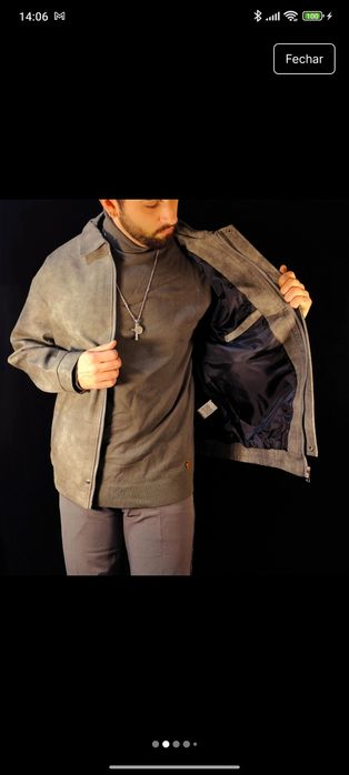 Casaco Couro Sintético M Novo