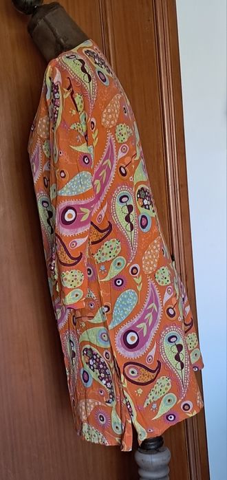 Túnica / Blusa Boho 100% Algodão Sipecusa (Tam. M) – Padrão Paisley