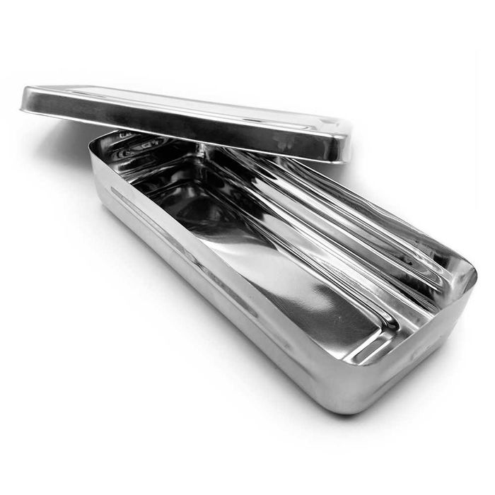 Caixa Porta Instrumentos Inox 17x7 cm