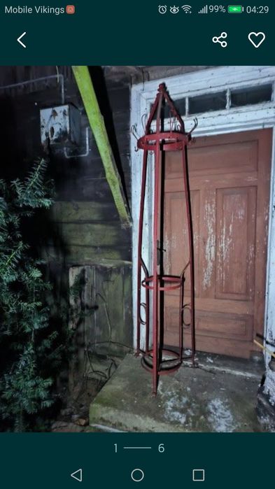 wieszak stojący stary przedwojenny drewniany gięty typ Thonet wysoki