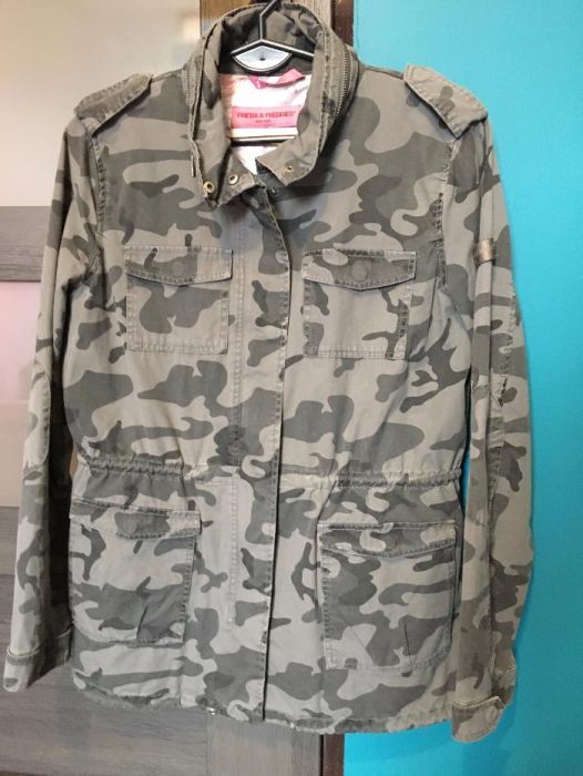 Zielona Wojskowa kurtka wiosenna parka płaszcz Frieda&Freddies M 38