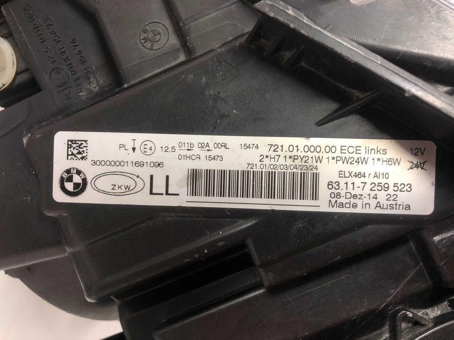 Фара BMW F30 F31 Європа H7 до рестайл 7259523