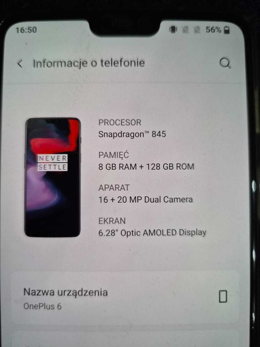 OnePlus 6 8/128 GB – super stan + akcesoria