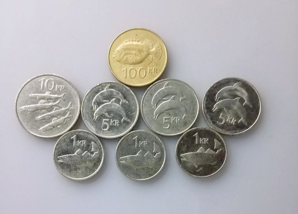 Moedas da Islândia.