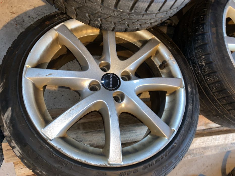 Jogo 4 Jantes BORBET 16" 4x100 com Pneus Nexen 195/45R16 (Inverno/M+S)