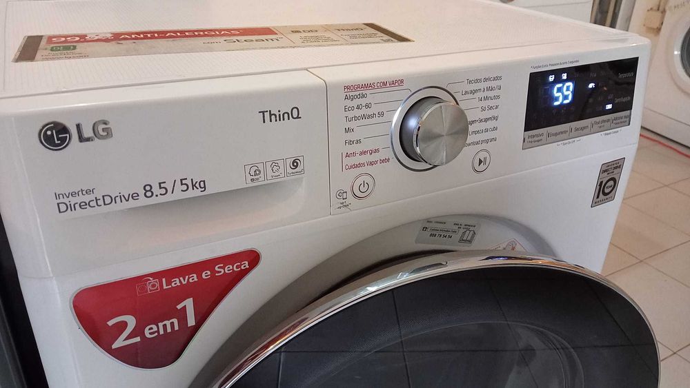 Máquina de lavar e secar LG