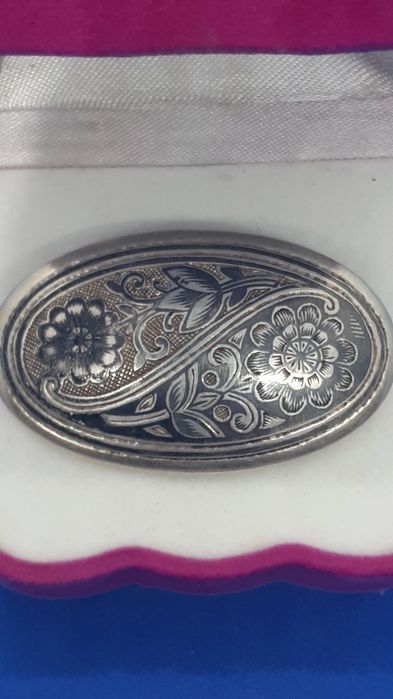 Брошь серебро 875пр.ссср.