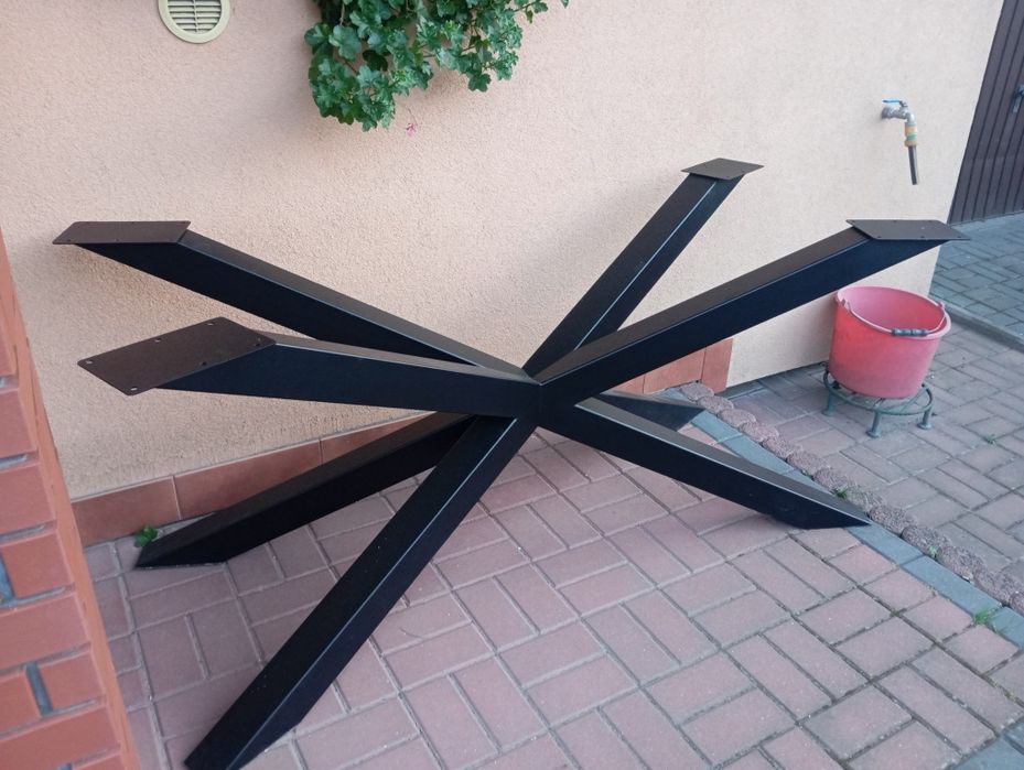 Stół stelaż do stołu pająk metalowy czarny loft 163x75cm