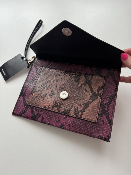 Kopertówka Mango nowa torebka cętki print zwierzęcy