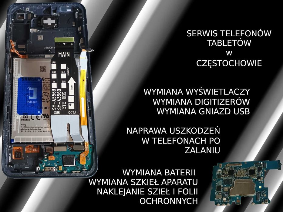 Serwis Naprawa telefonów komórkowych Wymiana wyświetlaczy szybki frp