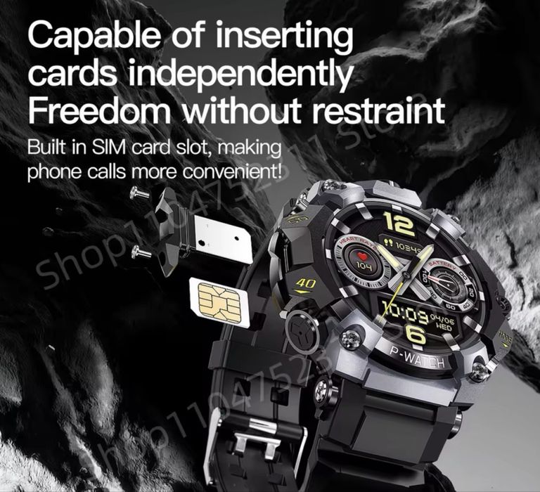 Smartwatch Q668 4G e 5G Slot para cartão SIM; GPS; 4gb ram 64gb memória. NOVO