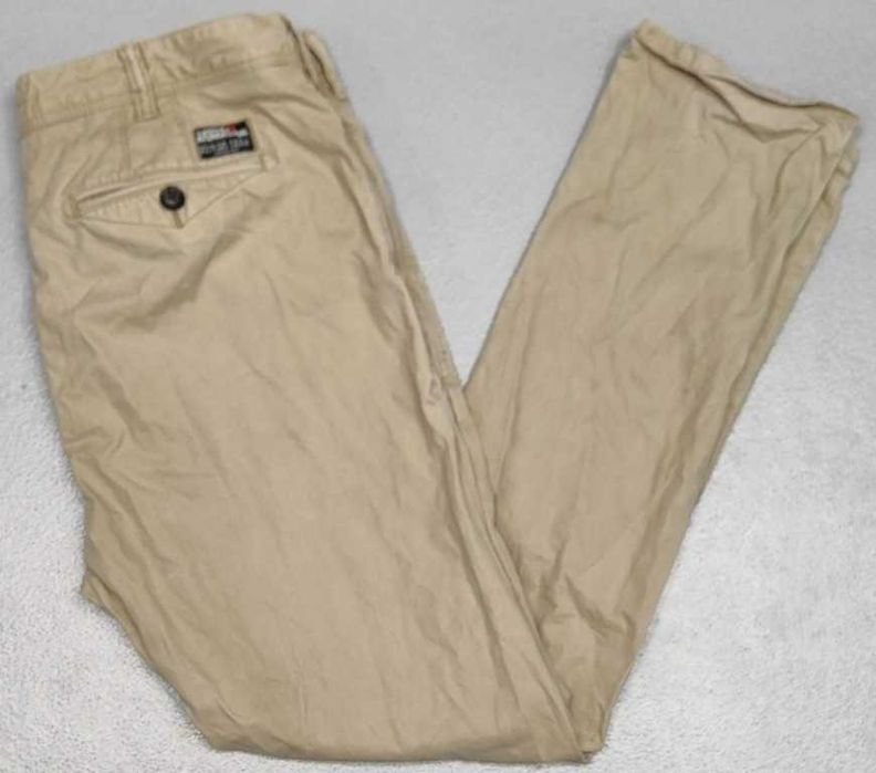 Wr) SUPERDRY MILITARY oryginalne spodnie chinosy Roz.34/32