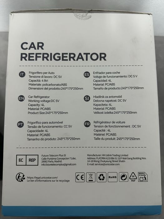 mini frigorífico portátil da marca Unico