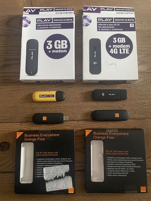 4x modemy usb Modem do internetu na kartę sim router Huawei ZTE