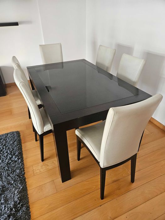 Mobília de Sala em Wengue + Mesa Jantar + 6 Cadeiras