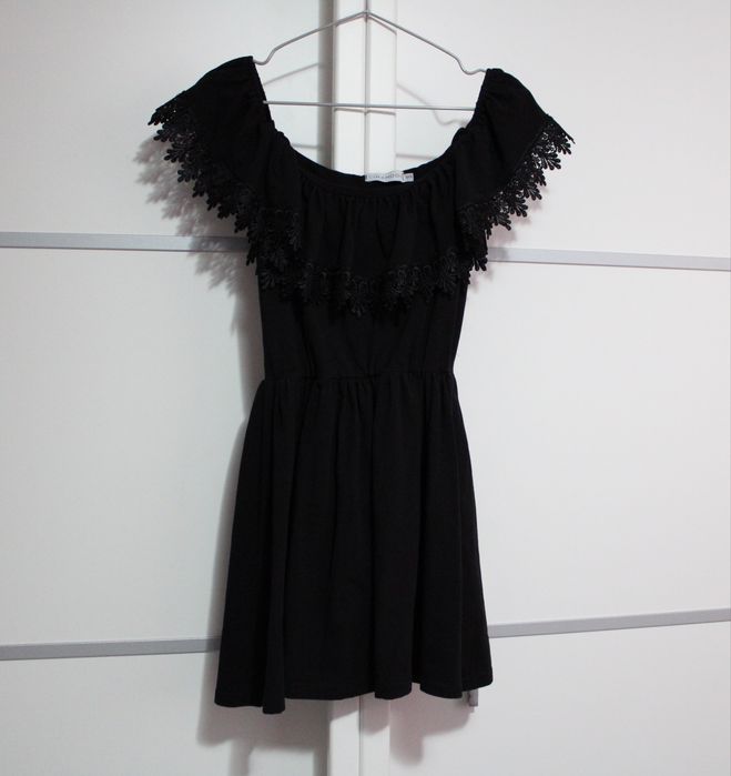 Czarna sukienka hiszpanka mini cinamoon sexy lato XS/S 34/36