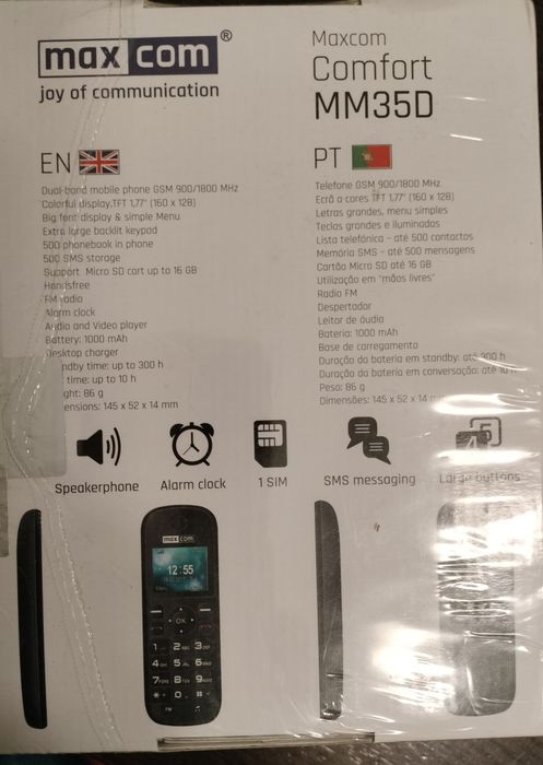 Maxcom Telemóvel novo embalado selado da NOS