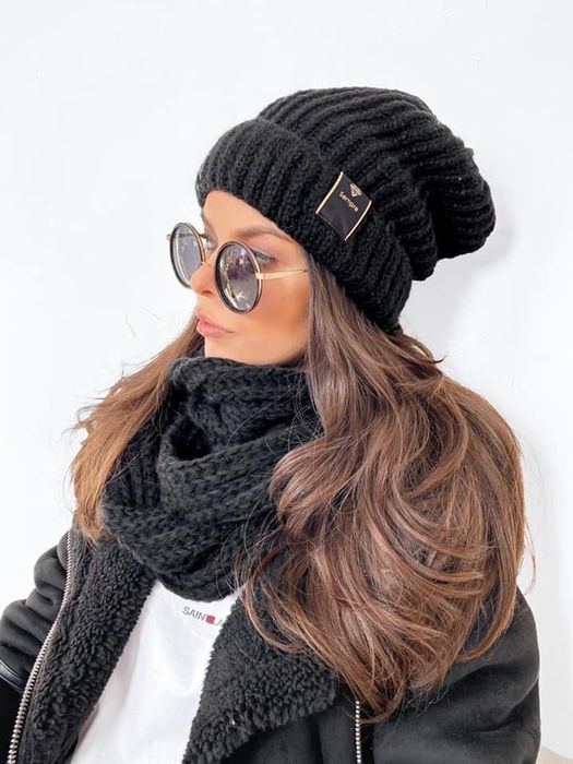 Czapka i duży komin komplet