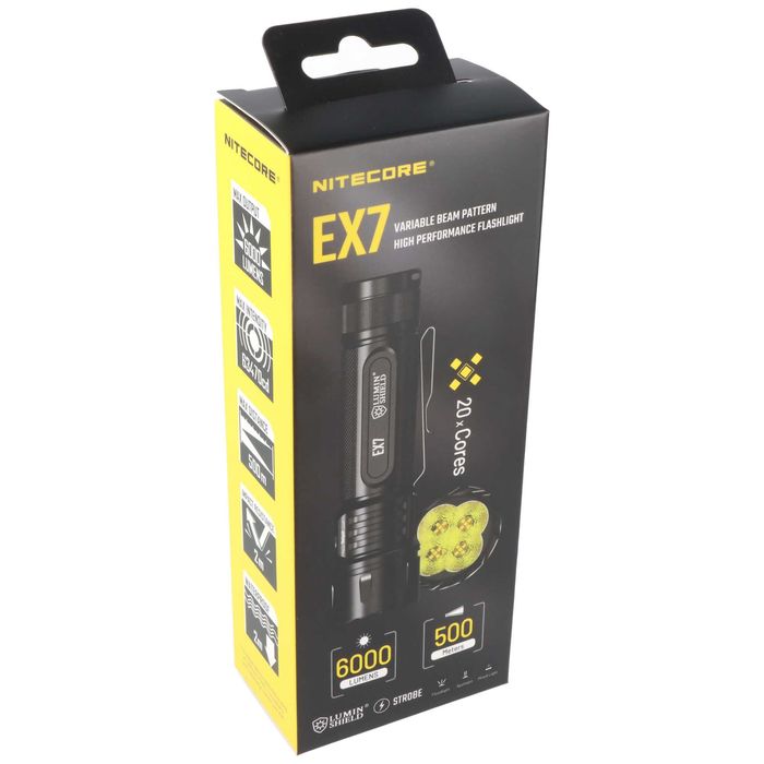 Ручний ліхтар, що фокусується з торцевим магнітом Nitecore EX7 (USB-C)