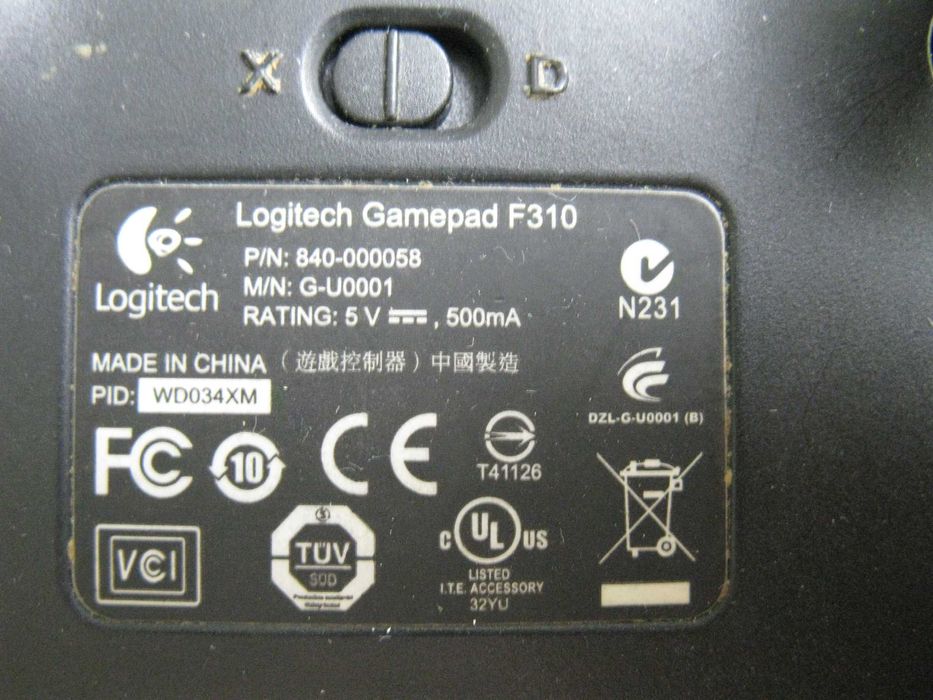 Проводной геймпад Logitech F310