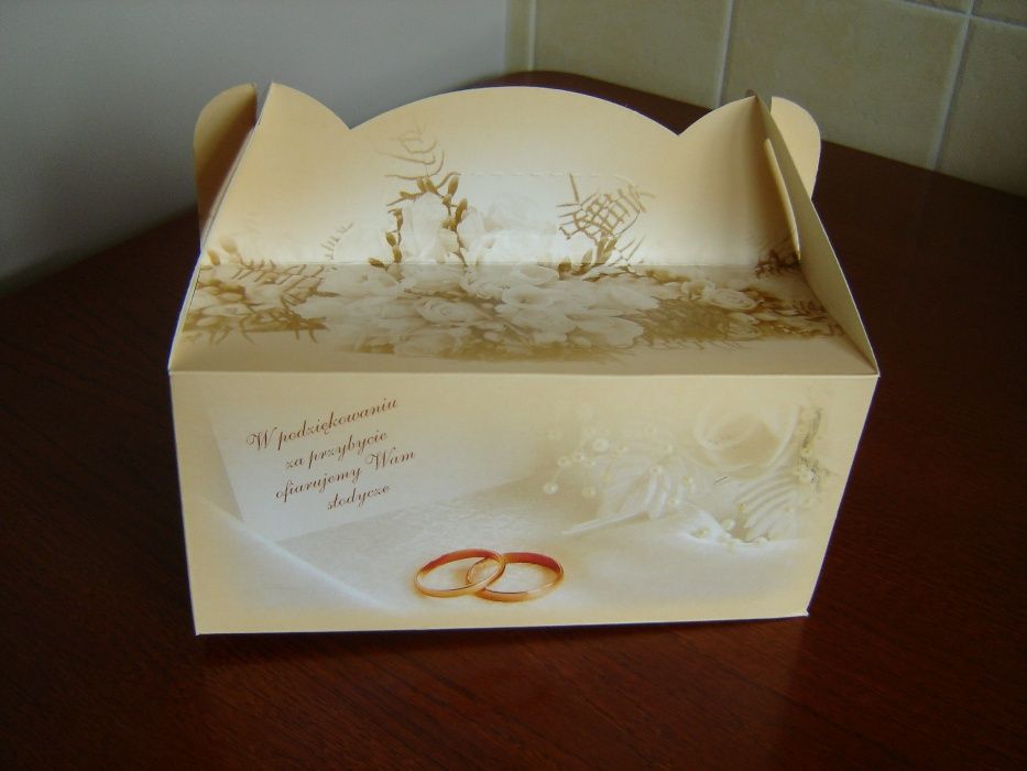 Pudełko na ciasto weselne 15 sztuk