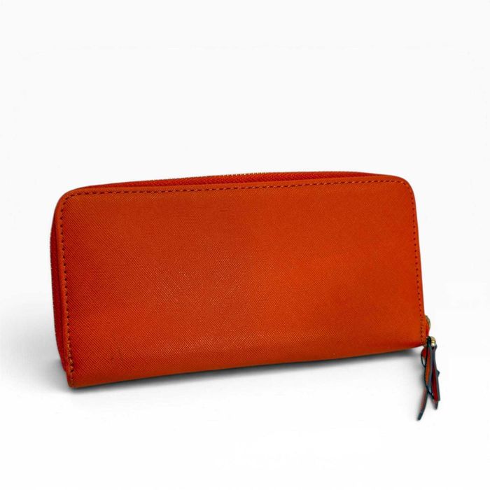 Carteira Mango Touch Laranja c/ Fecho Dourado — Nova