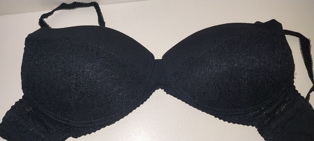 Новий 80А Пушап 95% Бавовна SEALINE чорний бюстгальтер, знімні бретелі