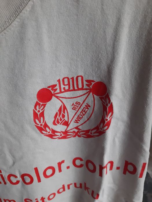 Tshirt RTS Widzew bawełna treningowy piłkarz stara rzecz wady plamy ko
