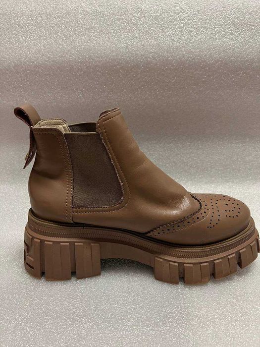 Шкіряні черевики Челсі Женские ботинки — Демісезонні Сапоги, Кожа