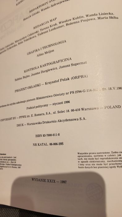 Atlas geograficzny dla szkół średnich